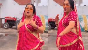 Video: साड़ी पहनकर आम्रपाली कर रही थी डांस, अचानक साड़ी गई खिसक! फिर…